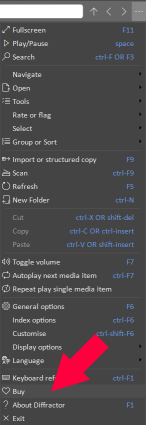 Select buy in menu Select buy in menu